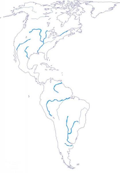 Print Map Quiz Ríos de América geografía 1eso ríos