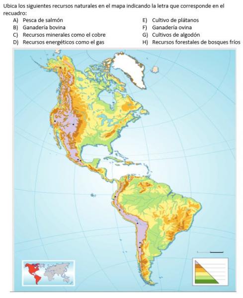 Print Map Quiz Mapa recursos de América 4 sociología recursos