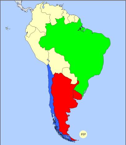 Print Map Quiz Mapa de Sudamérica geografía tal vez