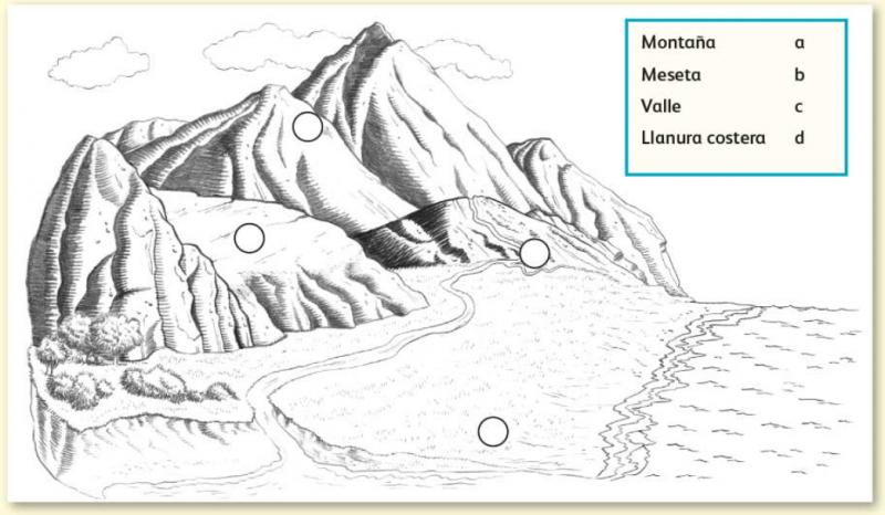 Print Map Quiz Relieve geografía 4º Educación primaria relieve