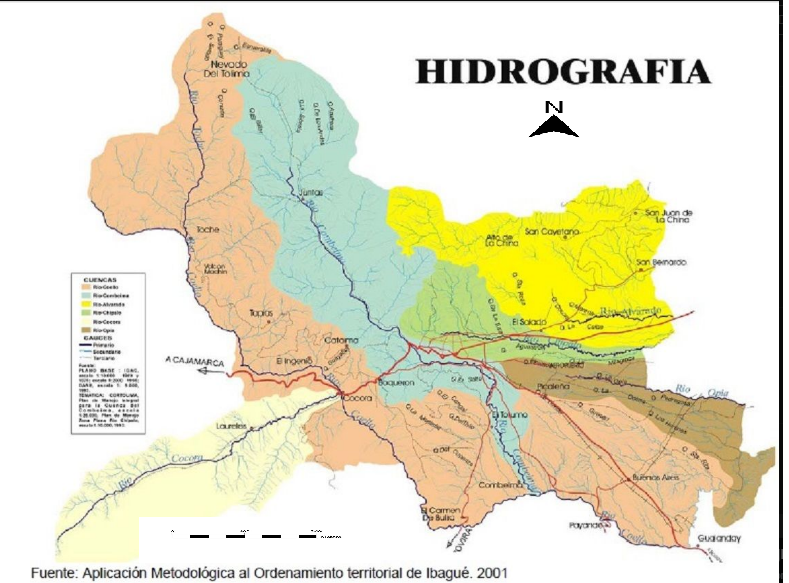 Print Map Quiz Hidrografia De Ibague Geograf A Primaria Mapa