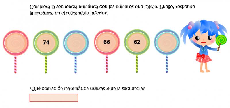 Print Map Quiz Sumas y restas 6 Matemáticas 5º EGB sucesiones