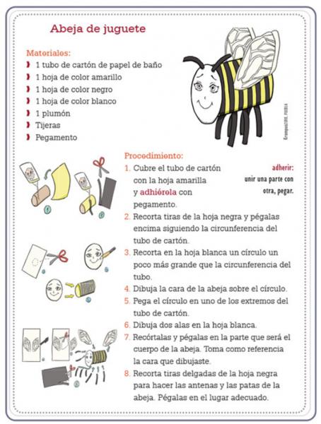 Print Quiz Test sobre instructivos lengua 3º Educación primaria