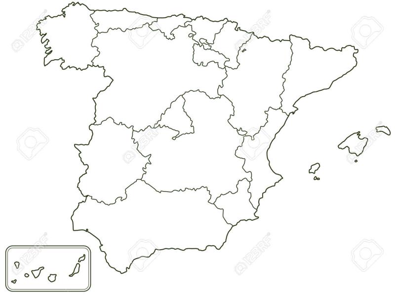 Print Map Quiz Mapa De Practica Biolog A Primaria Mapa De Espa A