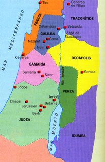 Mapa De Israel En Tiempos De Jesús