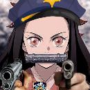 la nezuko con pistola XD