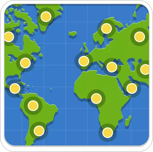 Game to identify parts of an image Map Quiz