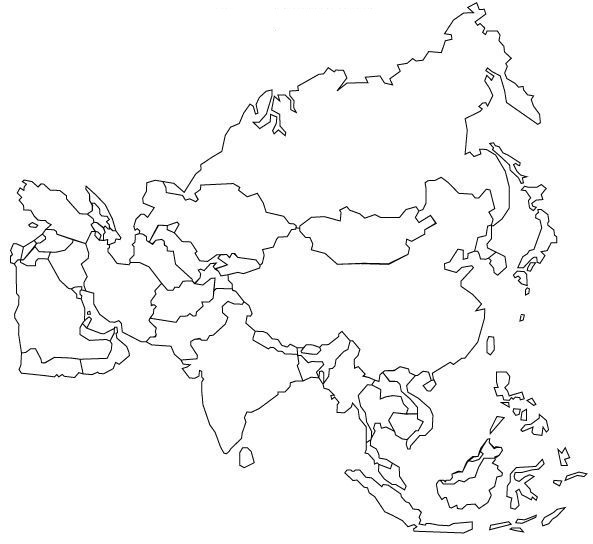 Контурная карта зарубежной азии. Контурная карта зарубежная Азия политическая карта 11 класс. Пустая контурная карта зарубежной Азии. Контурная карта Азии для печати а4. Политическая контурная карта зарубежной Азии.
