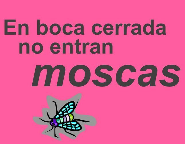 Qué significa el refrán 'En boca cerrada no entran moscas