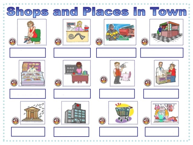 Mapa Interactivo: Shops and Places in town (lengua extranjera - 3º ...