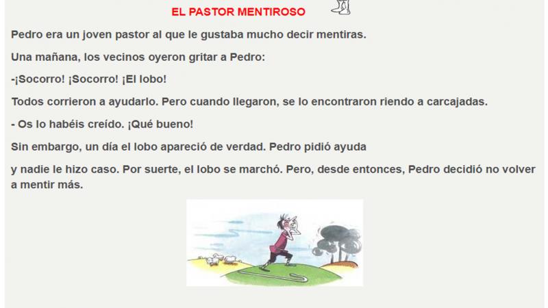 Presentacion El Pastor Mentiroso Lengua Tercer Grado Educacion Primaria Cuento El Pastor Mentiroso