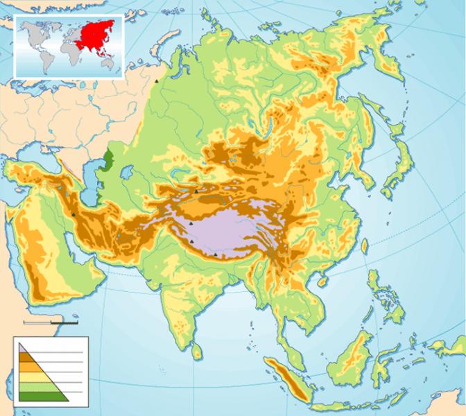 mapa físico de las montañas tauro