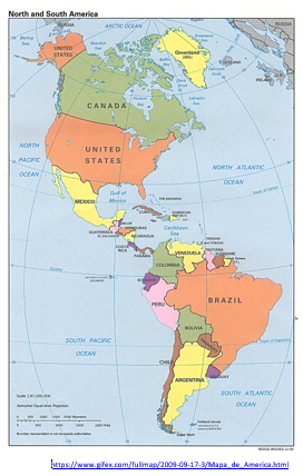 Quiz de geografía: Regiones y características geográficas de Hispanoamérica  Diagram