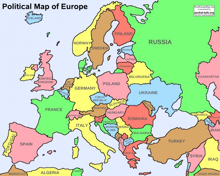 map of europe with capitals for kids