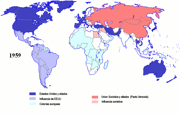 el mapa de la guerra fria