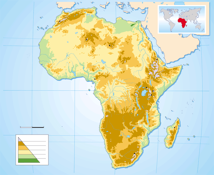 Print Map Quiz: Mapa Físico de África :v (geografía - geografia e