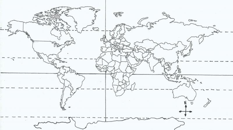 Print Map Quiz: LINEAS GEODESICAS (geografía - geodesia)