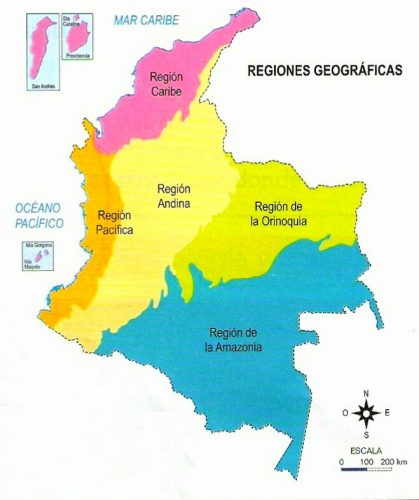 mapa de regiones culturales