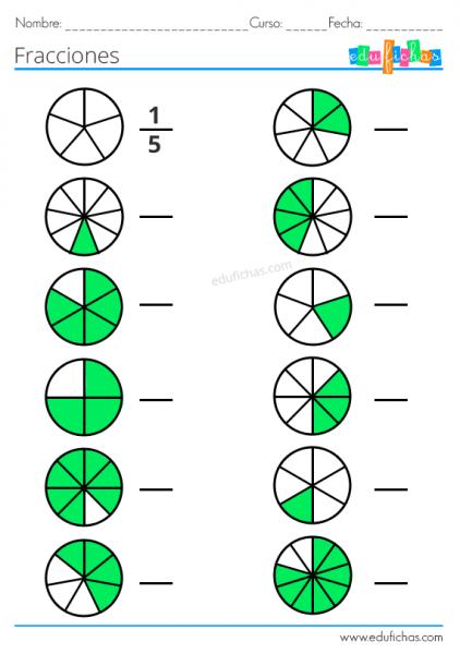 fracciones para 4to grado