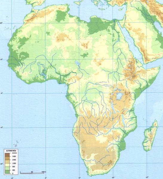 Print Map Quiz: Mapa Físico de África :v (geografía - geografia e