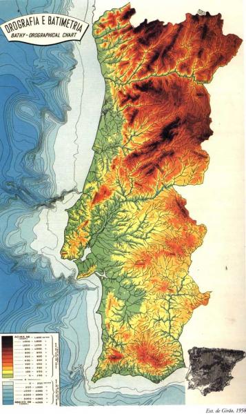 Imprimir Mapa Interactivo: Serras de Portugal (D) (Geography - 1º Ciclo: 4º  ano - serras - geografia - relevo)