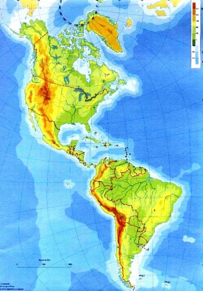 Print Map Quiz: relieve de américa (geografia e historia