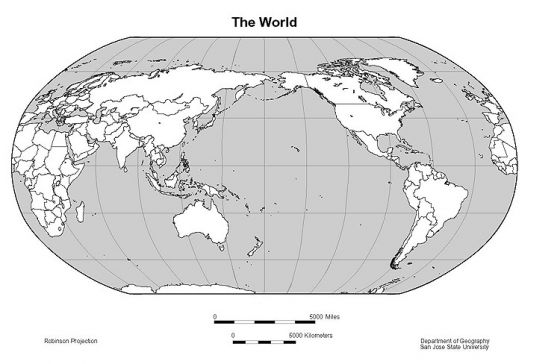 Print Map Quiz World Map