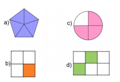 Cual de las siguientes figuras tiene ángulo 90°?a), b), c), d)