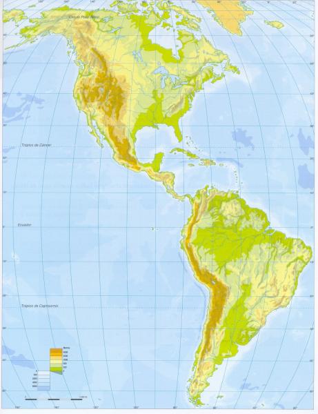 Print Map Quiz: relieve de américa (geografia e historia