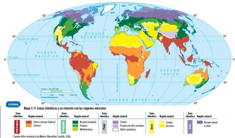 Map Quiz: Regiones Naturales del mundo (geografía - 1º - Educación ...