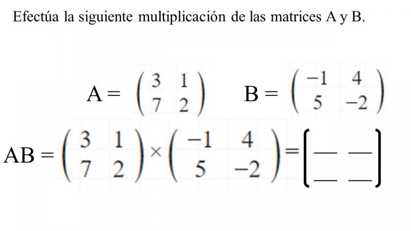 Print Map Quiz: Multiplicación de matrices (Matemáticas - 2º ...