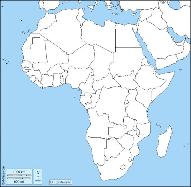 Print Map Quiz: Political map of Africa (Geography - 3º E.S.O ...