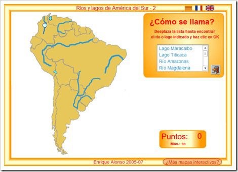 mapa de rios de america del sur