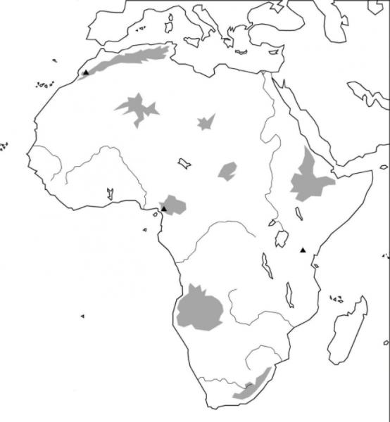 Print Map Quiz: Mapa Físico de África :v (geografía - geografia e