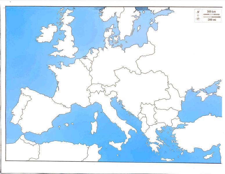 Print Map Quiz: World War I Map (Sociology - HS2 - geography)