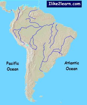 mapa de rios de america del sur