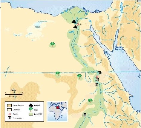 Mapa Interactivo: MAPA ANTIGUO EGIPTO (historia antigua)