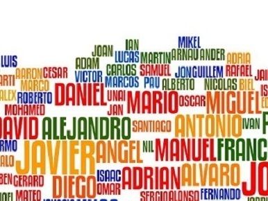 Todos los nombres en minúscula. 