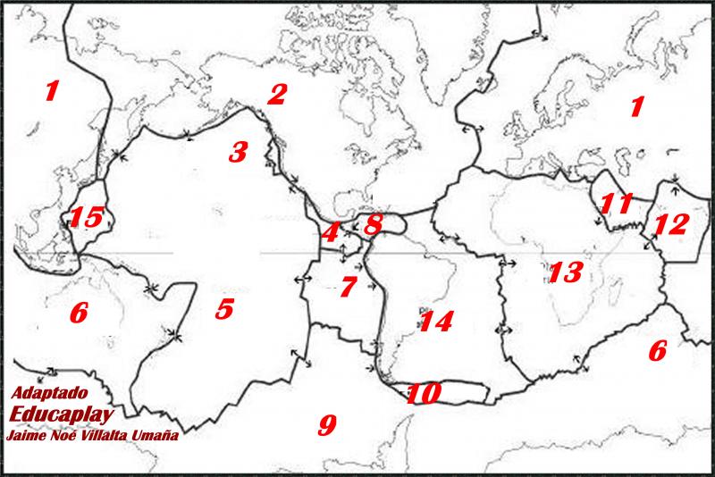 Total Imagen Placas Tectonicas Planisferio En Blanco Thptletrongtan Edu Vn