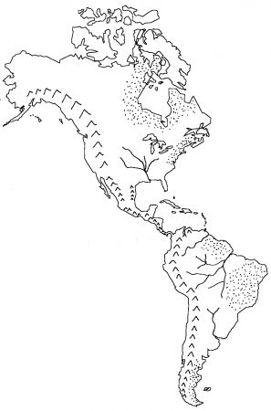 Print Map Quiz: relieve de américa (geografia e historia