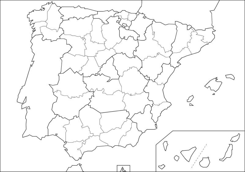 Print Map Quiz: Mapa España (geografía - provincias - capitales de ...