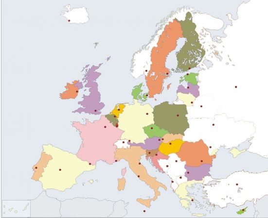 Mapa Político de Europa: Países y Capitales - Web de ONCE