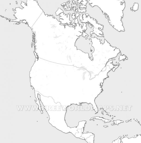 Print Map Quiz Political Map Of North America 3º E S O 3 Eso Geography North And Central