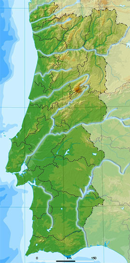 Vetores de Mapa De Portugal Com As Principais Cidades E Rios e