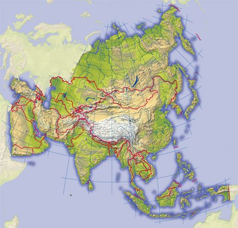 mapa físico de las montañas tauro