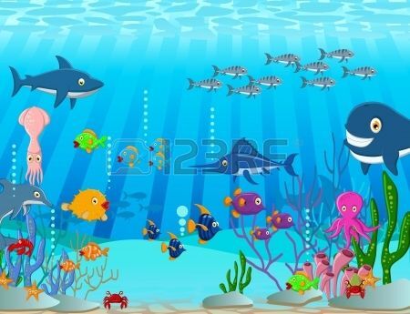 Animales, piedras y aguas