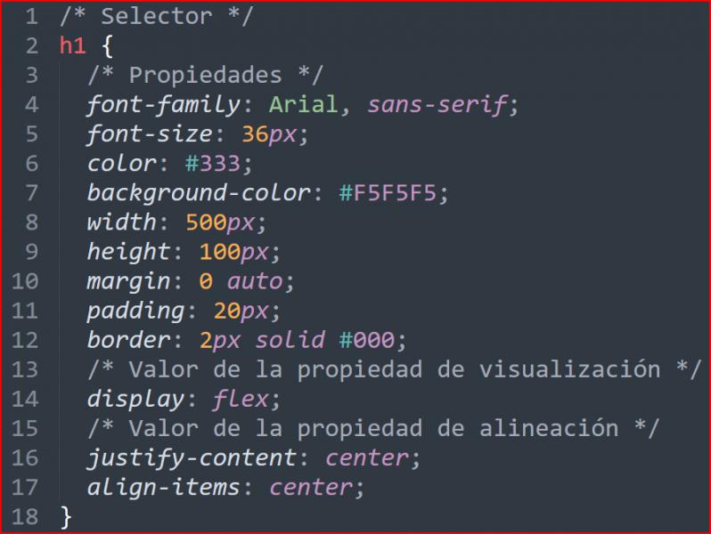 Sos Css Map Quiz: Ejemplo de Reglas CSS (10º - Secundaria - Tecnología ...
