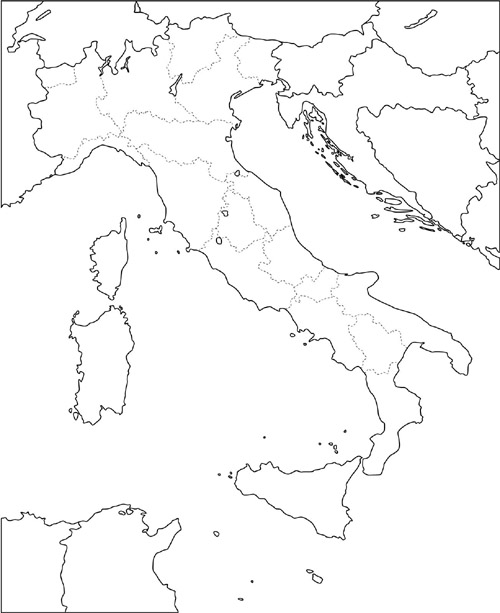 mapa mudo italia antigua DEPARTAMENTO DE CULTURA CLÁSICA   I.E.S. BENAZAIRE: MAPA DE ITALIA