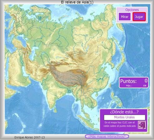 Map Quiz Asia Fisica Relieve Asia