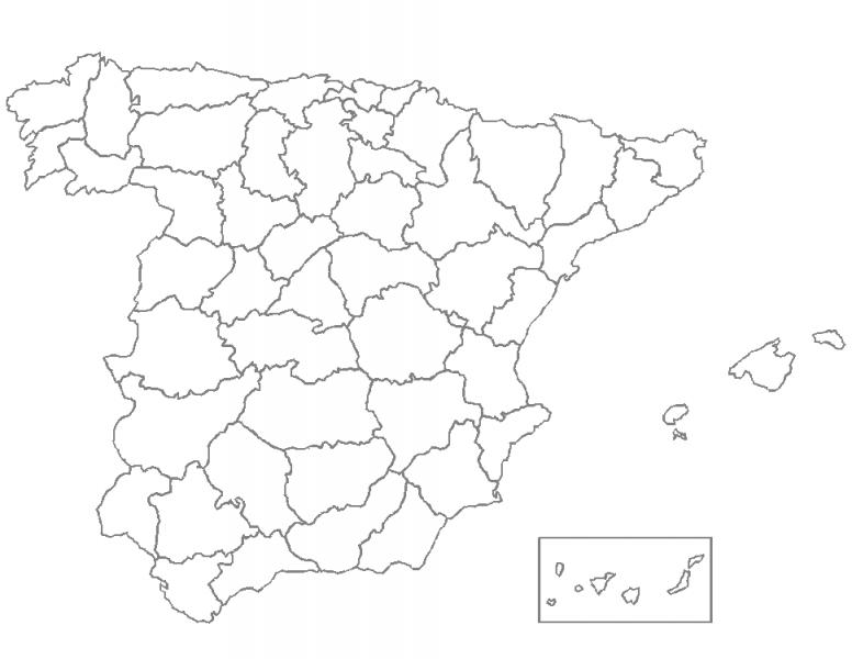 Print Map Quiz: Mapa provincias (geografía - 2º Bachillerato ...